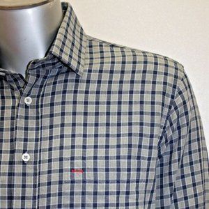 Men's Rufus Grey | Navy Plaid Button Down Long Sleeve Shirt
